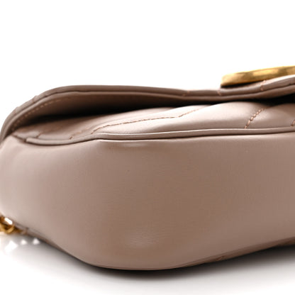 Gucci Calfskin Matelasse Super Mini GG Marmont Shoulder Bag Porcelain Rose 9 of 11