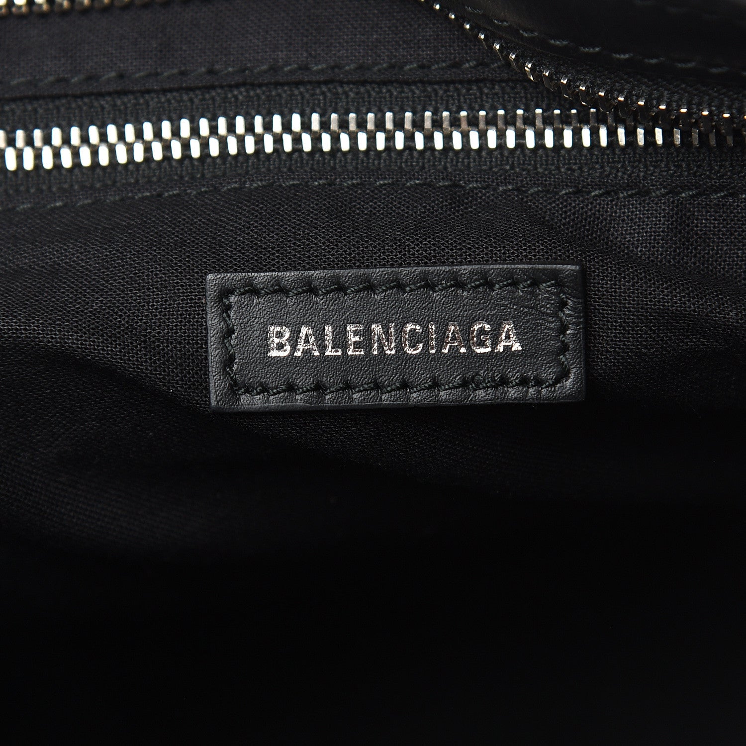 Balenciaga Canvas Satin Calfskin Diagonal Allover Logo Print Classic Silver Hardware S City Black White 6 of 9