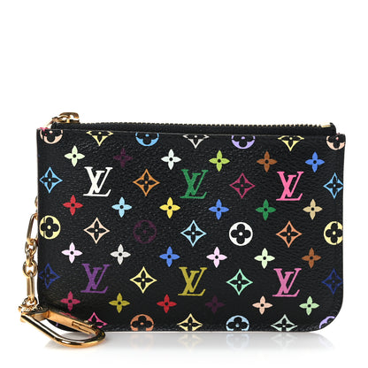 Louis Vuitton Monogram Multicolor Key Pouch Black Grenade 1 of 7