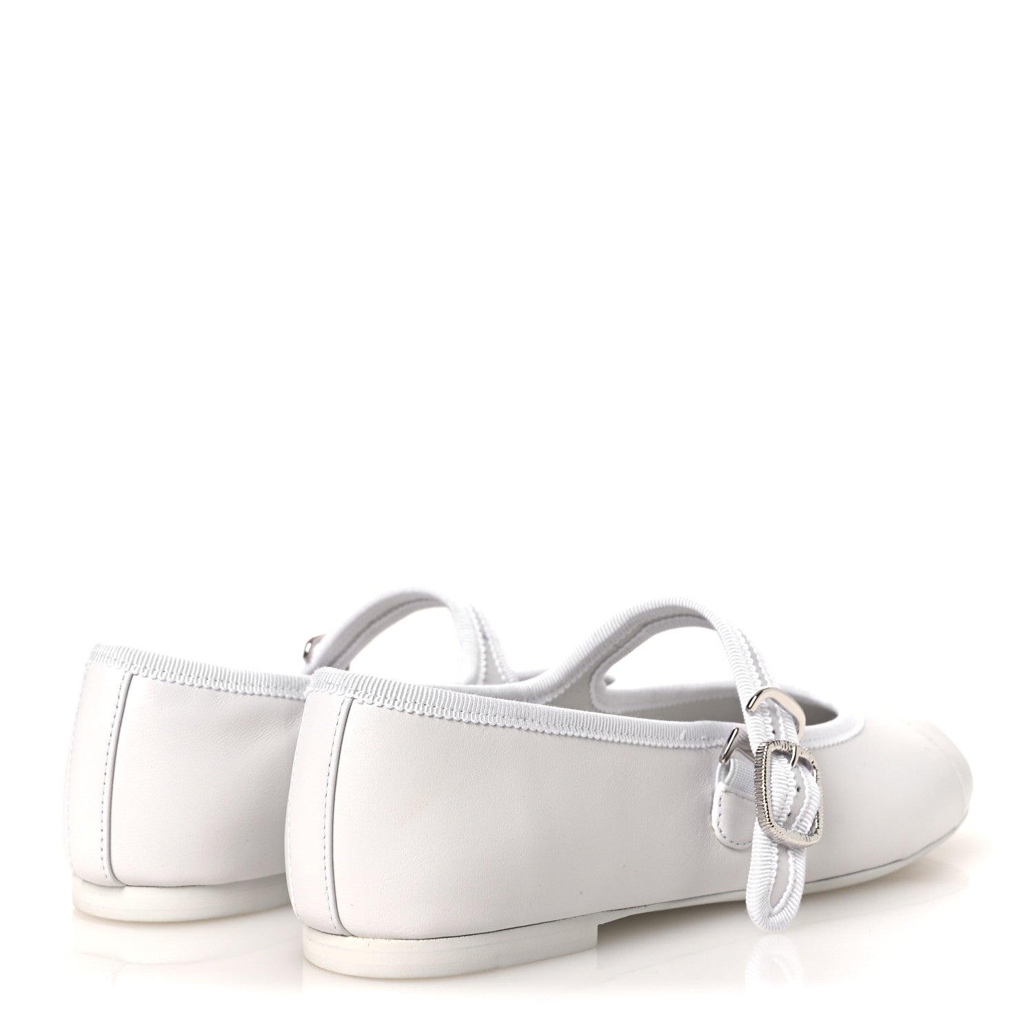 Chanel Lambskin Mary Jane Flats 36.5 White 5 of 11