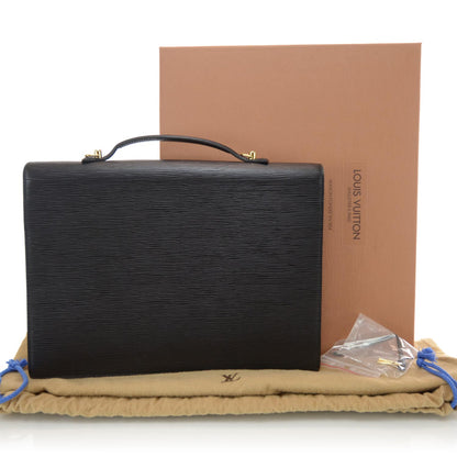 Louis Vuitton Epi Porte-Documents Briefcase Black 2 of 8