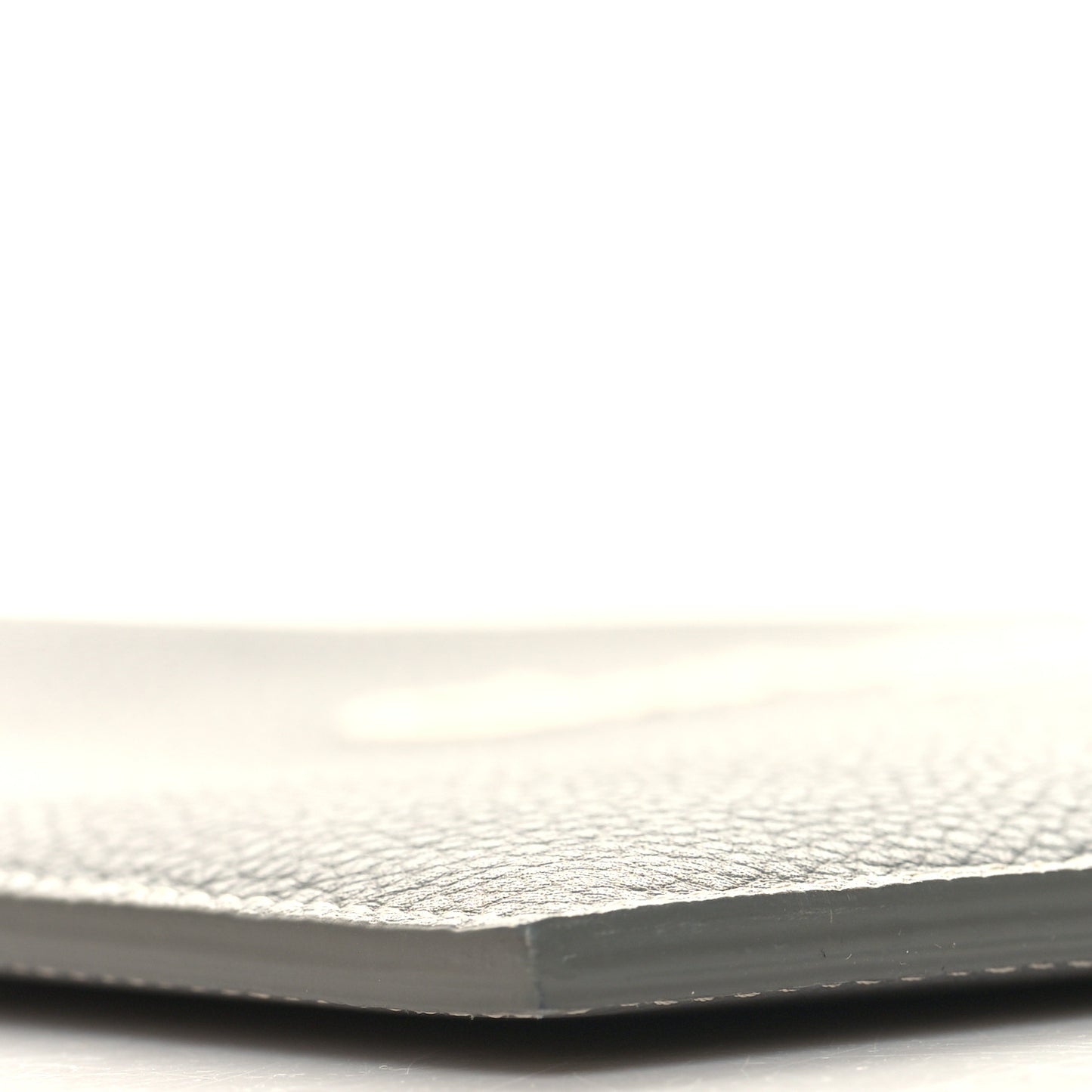 Grained Calfskin 1947 Signature A5 Pouch Grey White