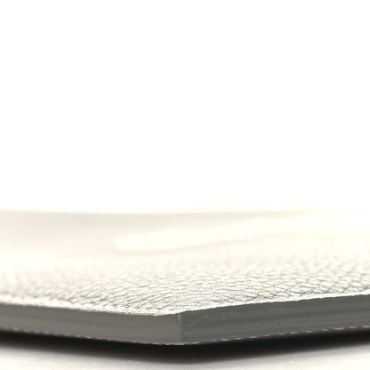 Christian Dior Grained Calfskin 1947 Signature A5 Pouch Grey White 9 of 11