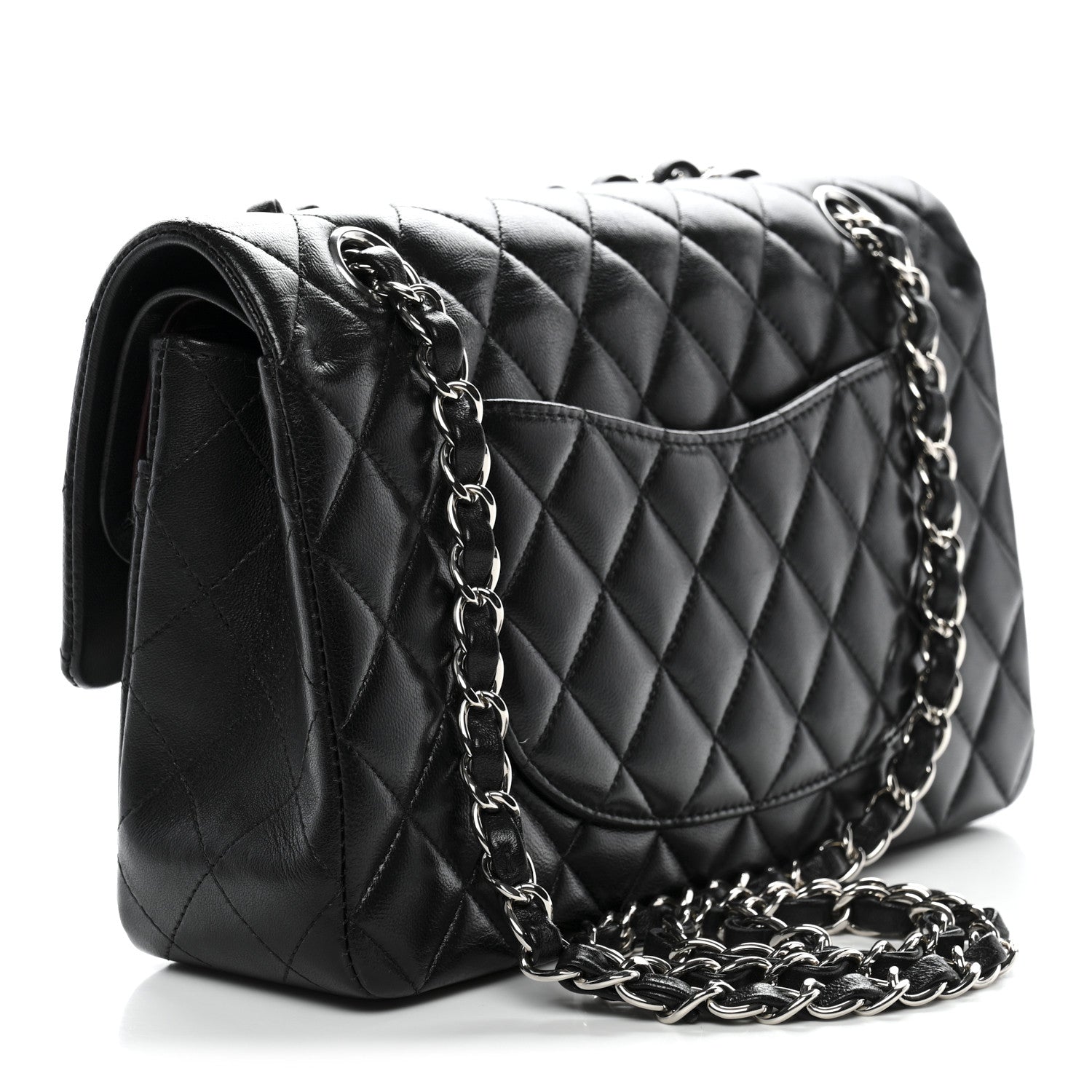 Chanel Lambskin Quilted Medium Double Flap Black 3 of 12