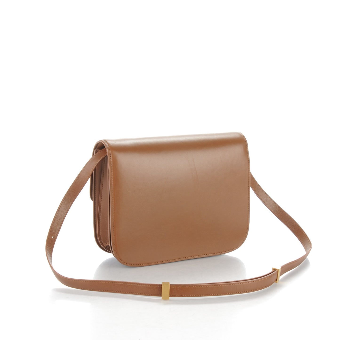 Box Calfskin Medium Classic Box Flap Bag Camel