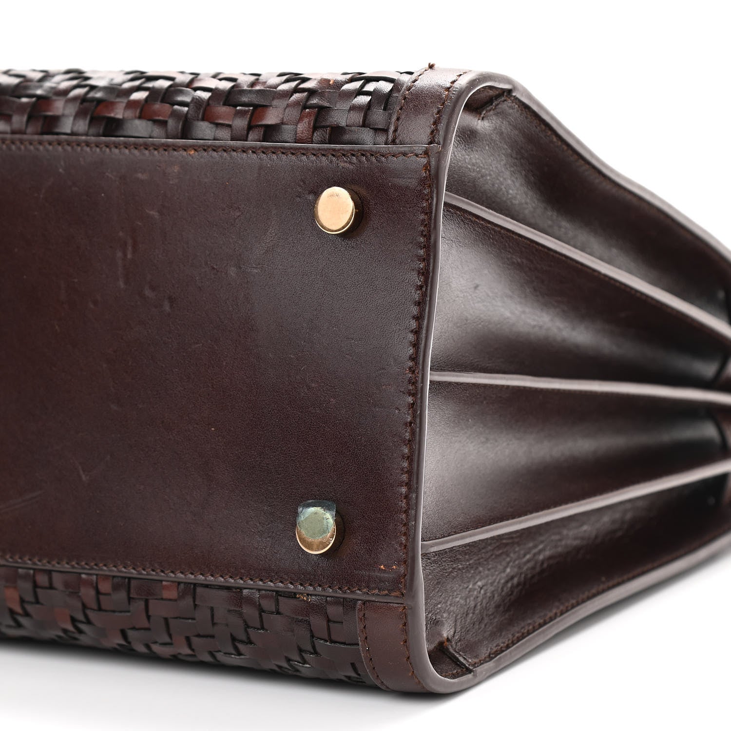 Saint Laurent Calfskin Paglia Palm Sac De Jour Brown 6 of 18