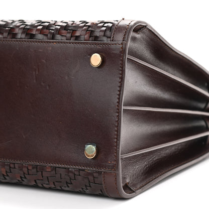Saint Laurent Calfskin Paglia Palm Sac De Jour Brown 6 of 18