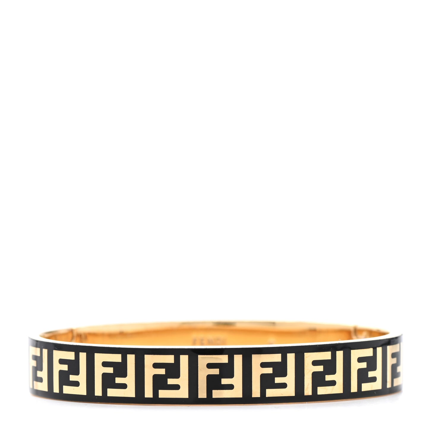 Brass Enamel FF Bracelet S Gold Black