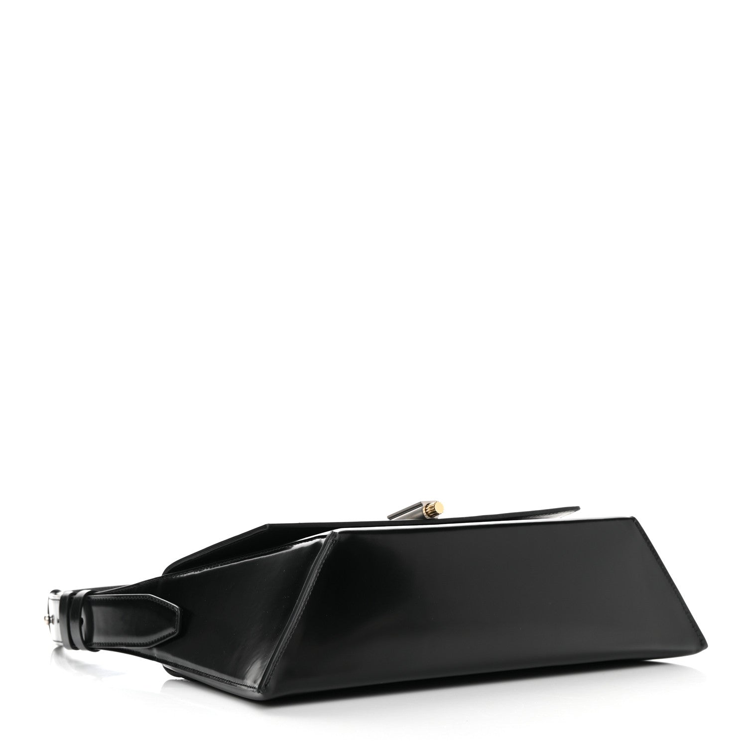 Salvatore Ferragamo Calfskin Geometric Shoulder Bag Black 4 of 11