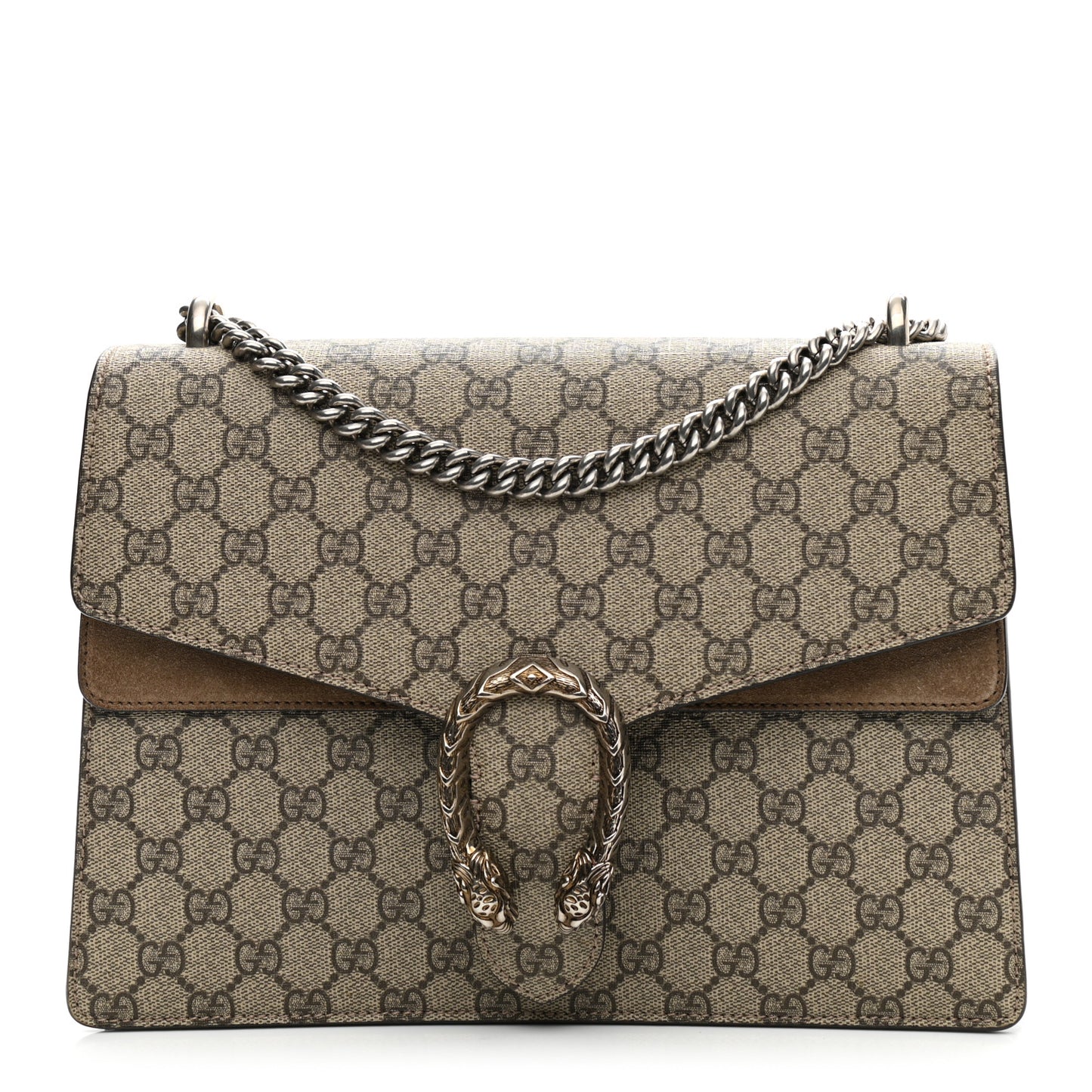 GG Supreme Monogram Medium Dionysus Shoulder Bag Taupe