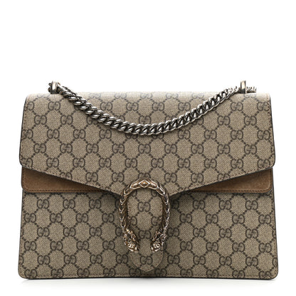 Gucci GG Supreme Monogram Medium Dionysus Shoulder Bag Taupe 1 of 10