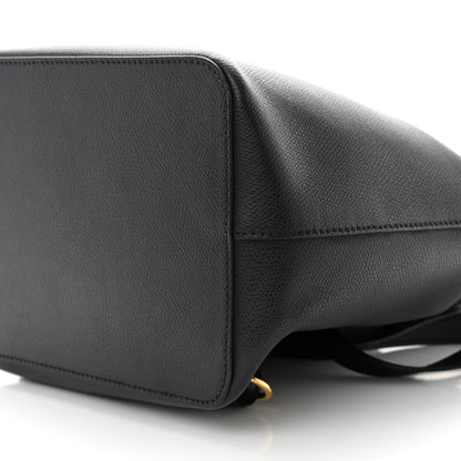 Fendi Vitello Cruise Bi-Color FF 1974 Embossed F is Fendi Drawstring Backpack Black Fragola Maya 11 of 12