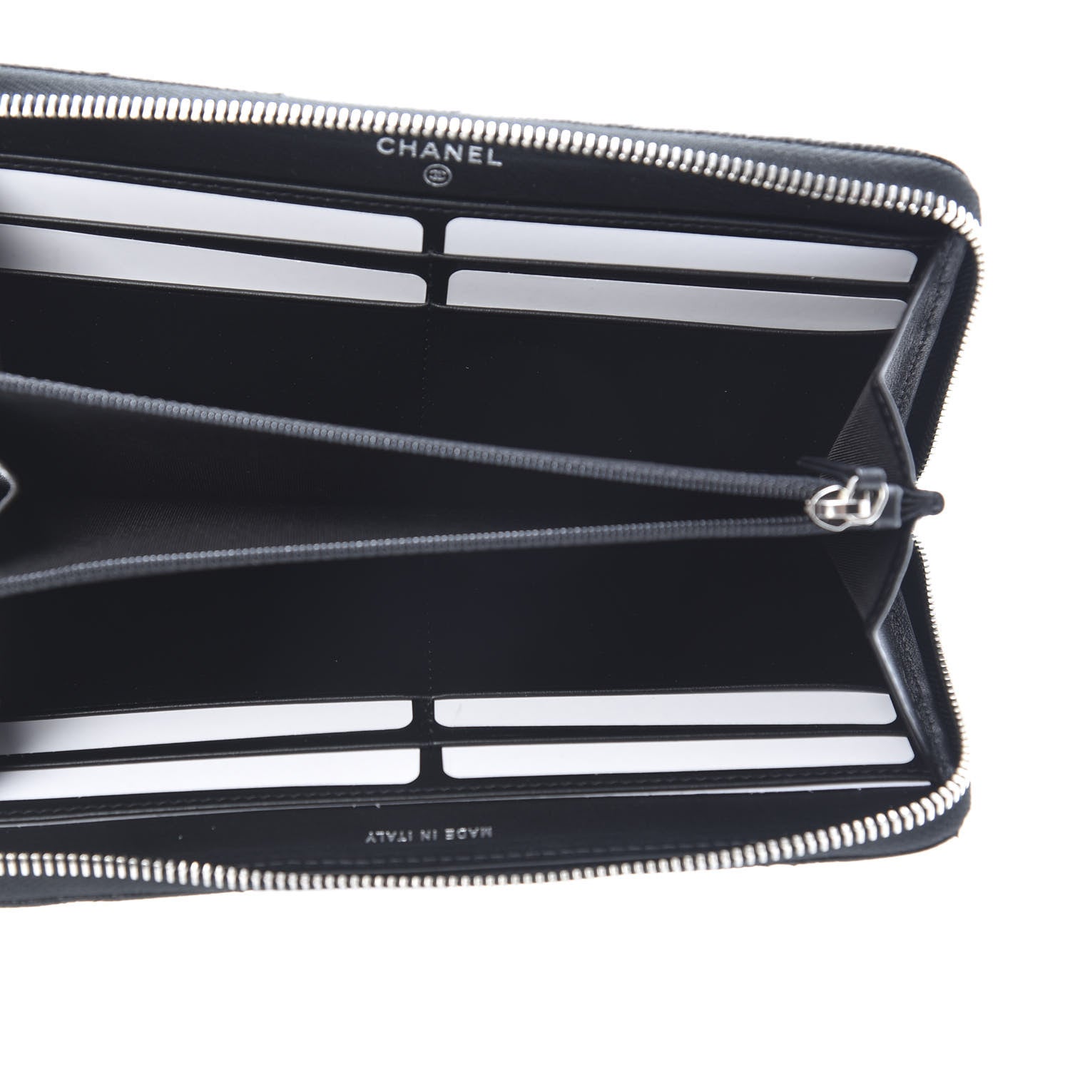 Chanel Caviar Quilted Incognito Large Gusset Zip Around Wallet Black 5 of 9