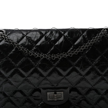 Chanel Metallic Aged Calfskin Quilted 2.55 Reissue 226 Flap So Black 8 of 10