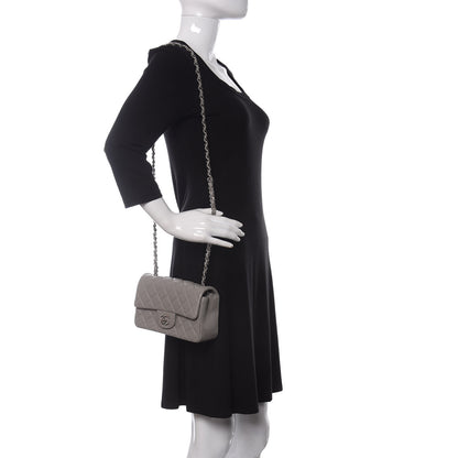 Chanel Lambskin Quilted Mini Rectangular Flap Grey 2 of 11