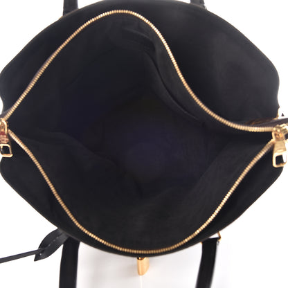 Louis Vuitton Monogram Flower Zipped Tote MM Black 4 of 9