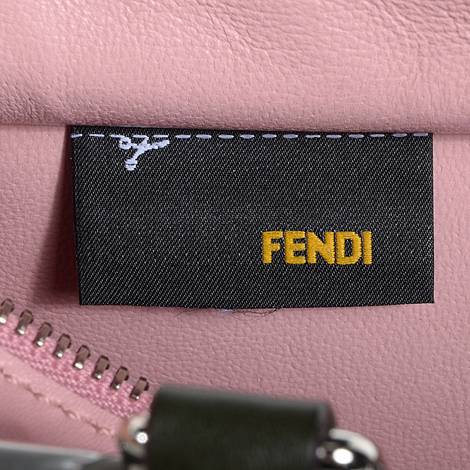Fendi Vitello Dolce Marmol Shiny Nappa Petite 3Jours Tote Verde Prato 6 of 9