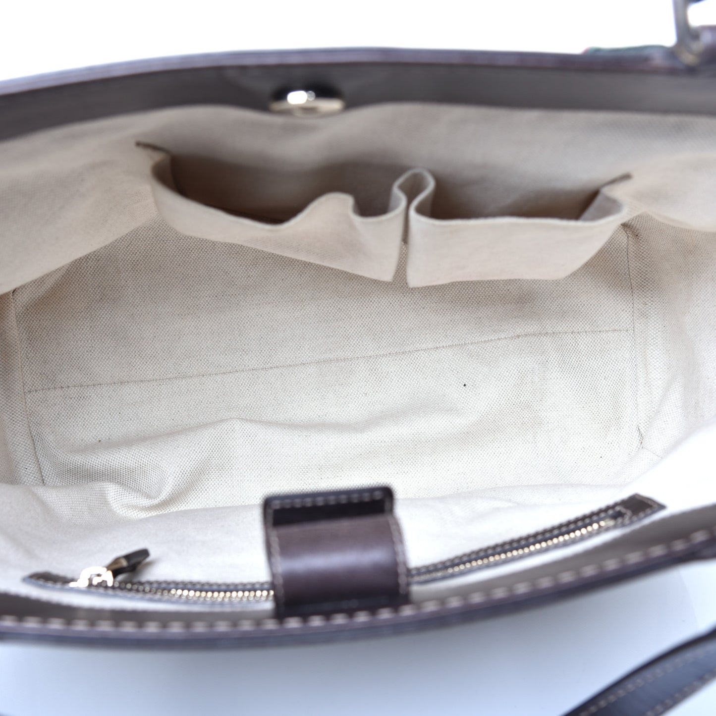 Monogram Web Medium Mayfair Tote Dark Brown