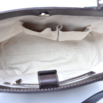 Gucci Monogram Web Medium Mayfair Tote Dark Brown 5 of 9