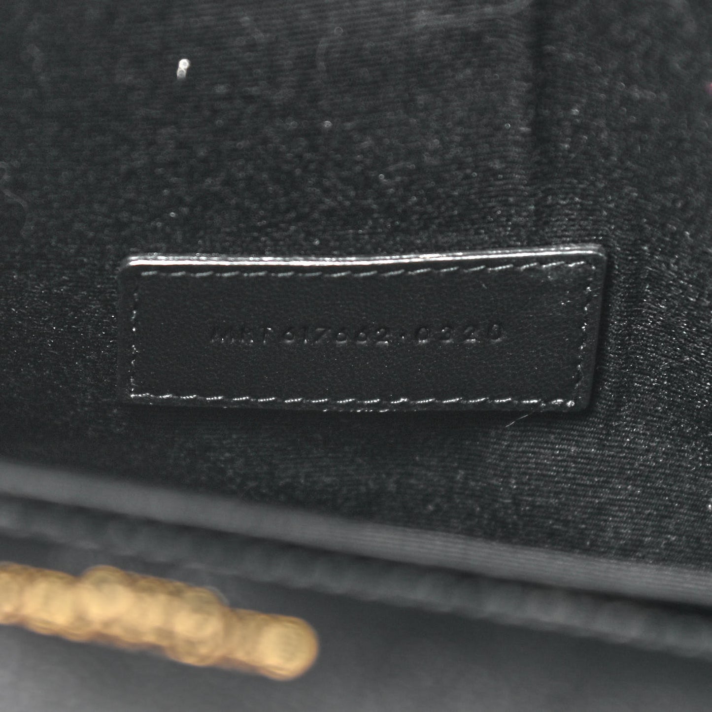 Grain De Poudre Matelasse Chevron Monogram Envelope Clutch Black