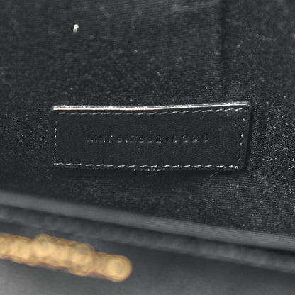 Saint Laurent Grain De Poudre Matelasse Chevron Monogram Envelope Clutch Black 7 of 7