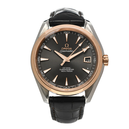 Omega Stainless Steel 18K Red Gold Alligator 38mm Seamaster Aqua Terra 150M Automatic Watch Grey 231.23.39.21.06.001 1 of 7