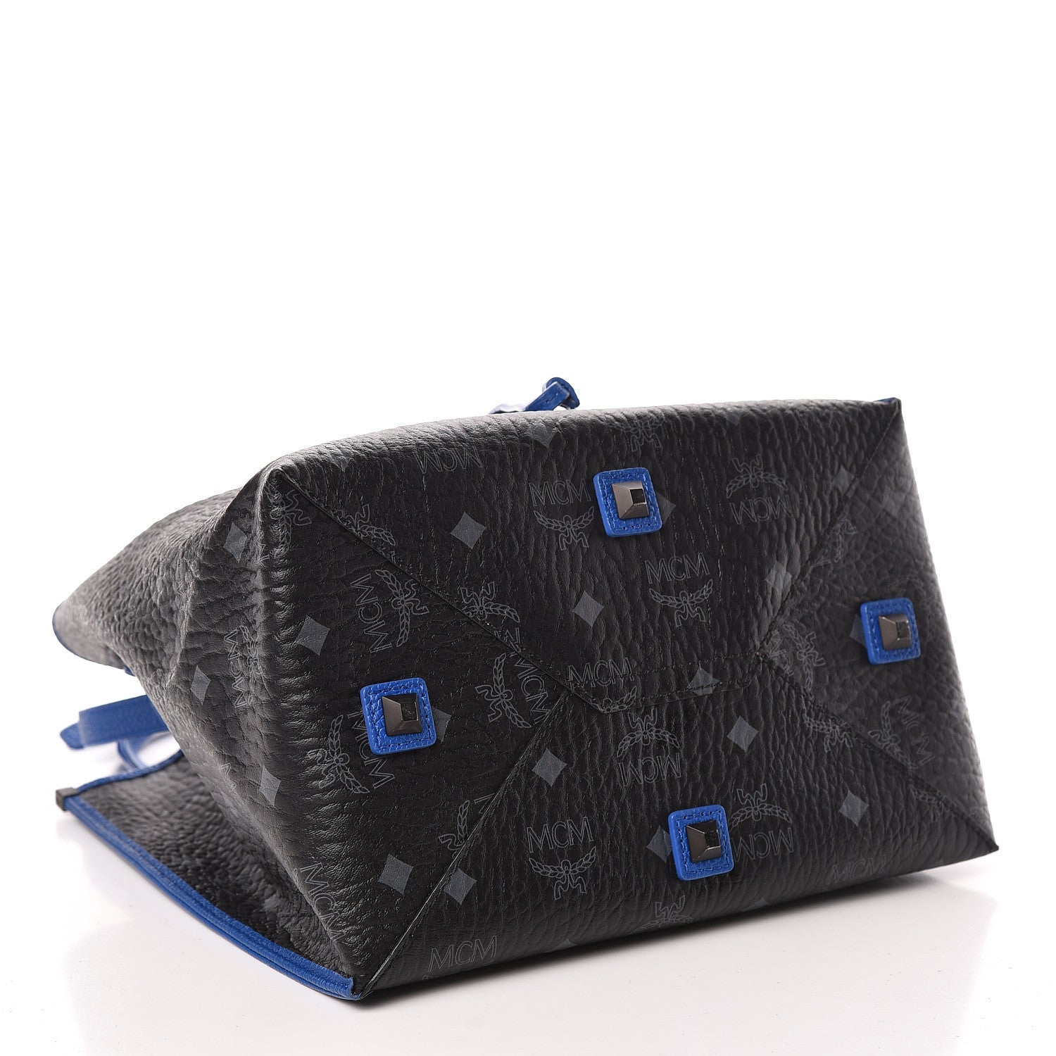 MCM Visetos Kira Drawstring Bag Black Blue 5 of 14