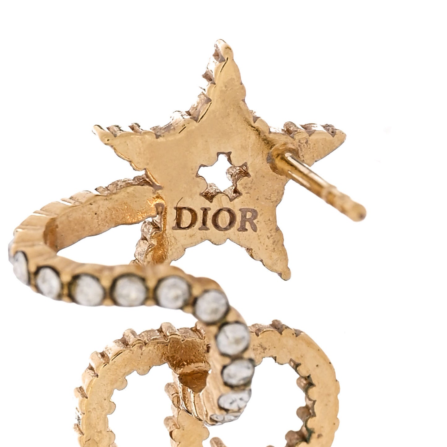 Crystal Clair D Lune Wrap Around Earrings Gold