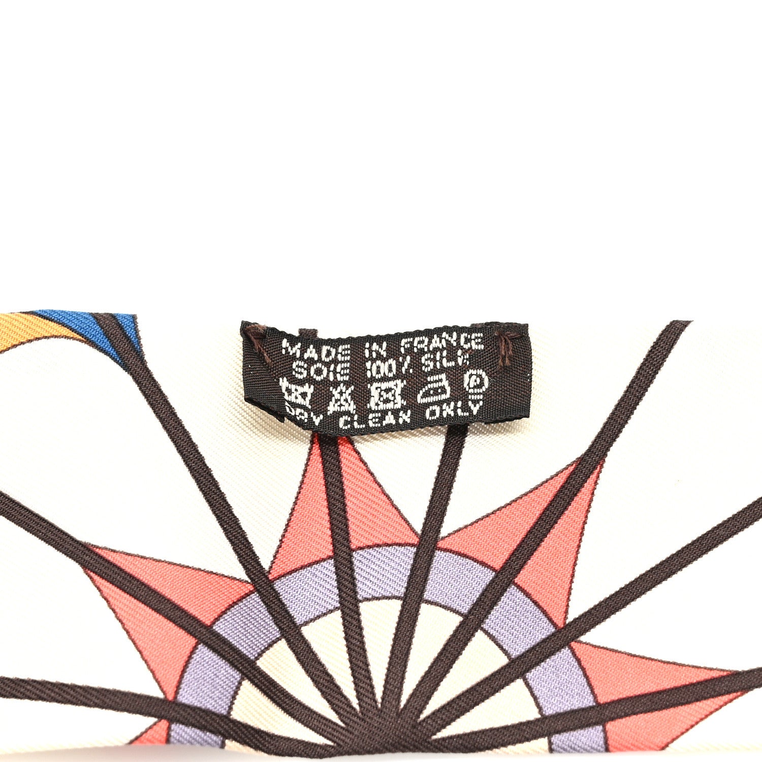 Hermes Silk Rose de Compas Twilly Black Rouge Jaune Pale 4 of 4