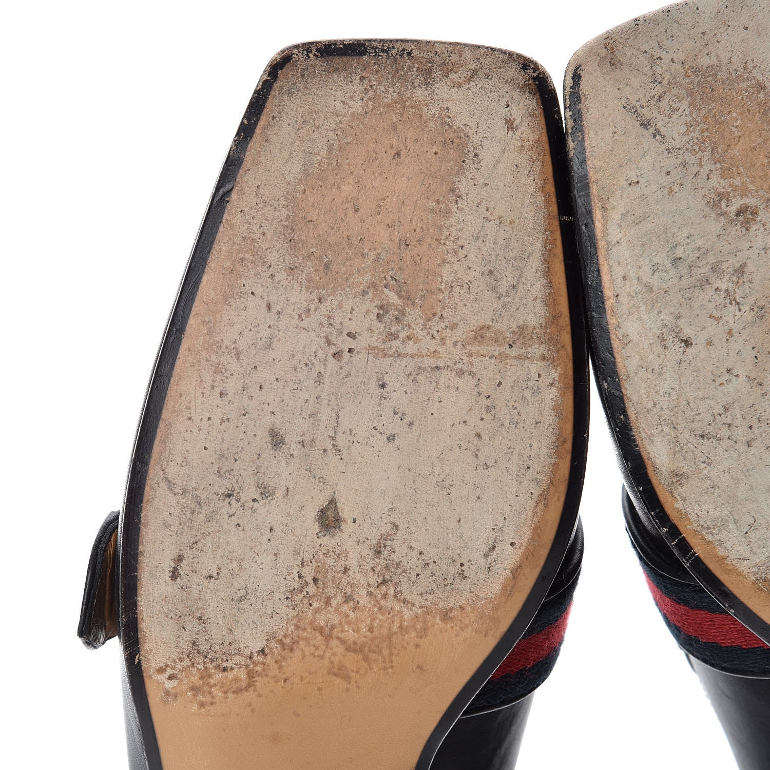 Gucci Betis Glamour Calfskin Web Pearl Embellished Peyton 35mm Loafer Pumps 39 Black 12 of 18