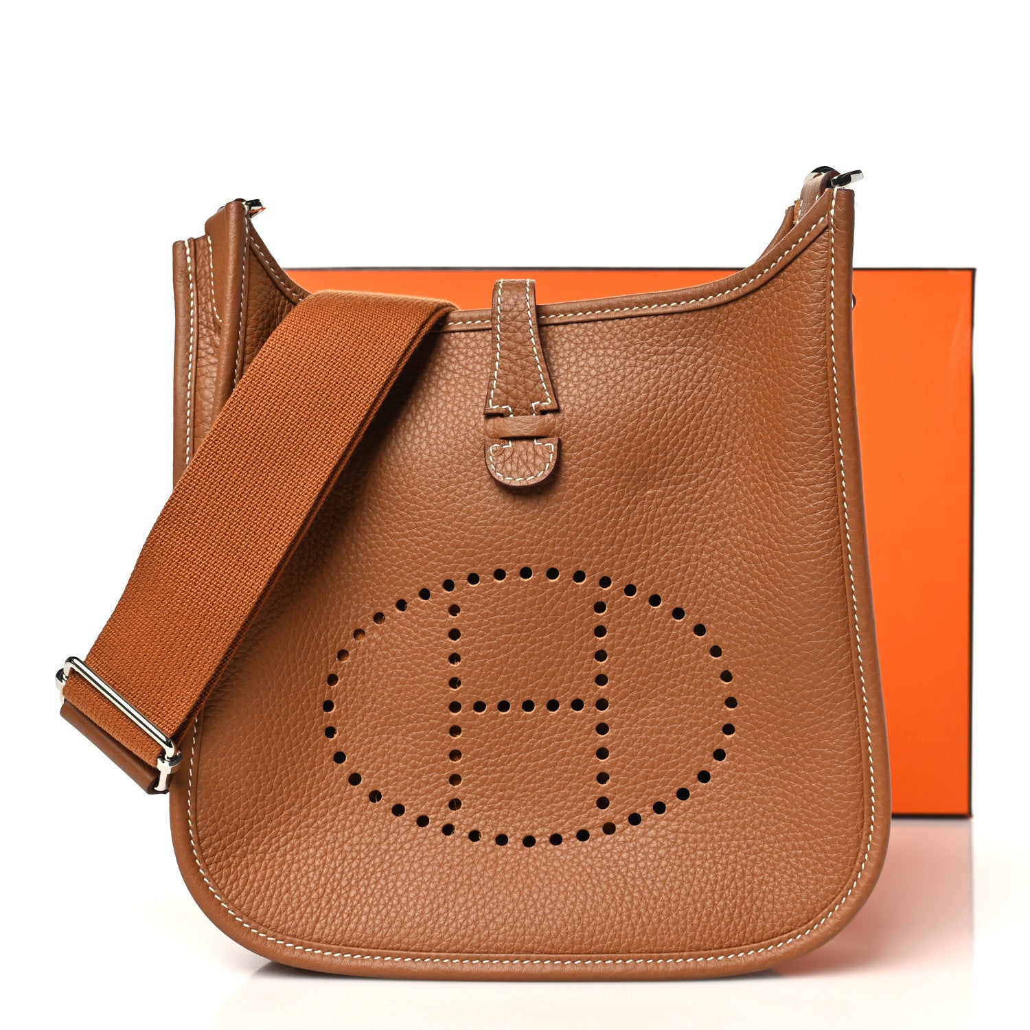 Hermes Taurillon Clemence Evelyne 23 Poche III Gold 11 of 11