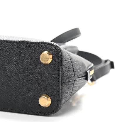 Balenciaga Signature Grained Calfskin XXS Ville Top Handle Bag Black White 9 of 13