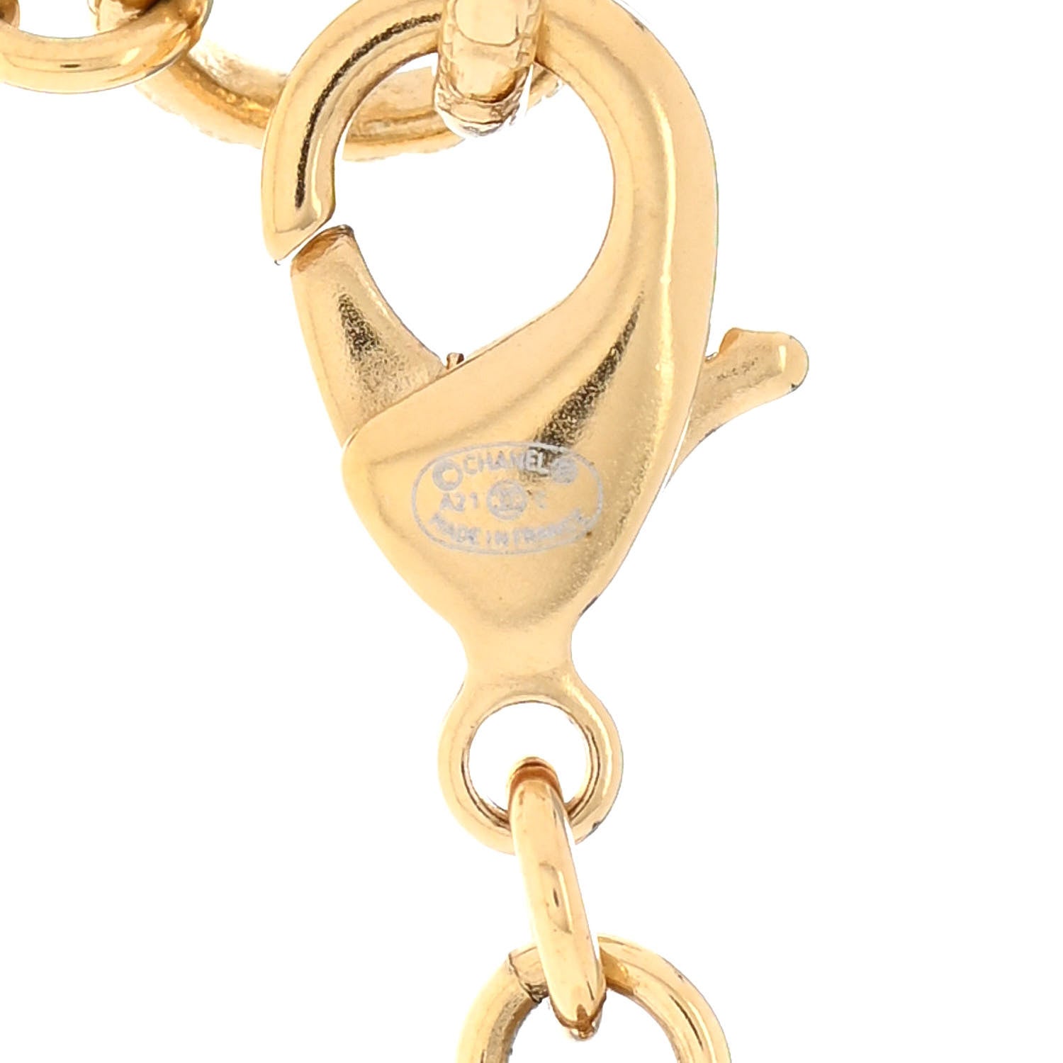 Chanel Pearl Crystal CC Short Necklace Gold 5 of 6