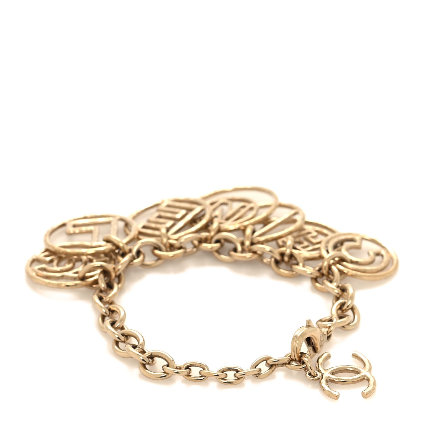 Hoop Cuba Logo Bracelet Gold