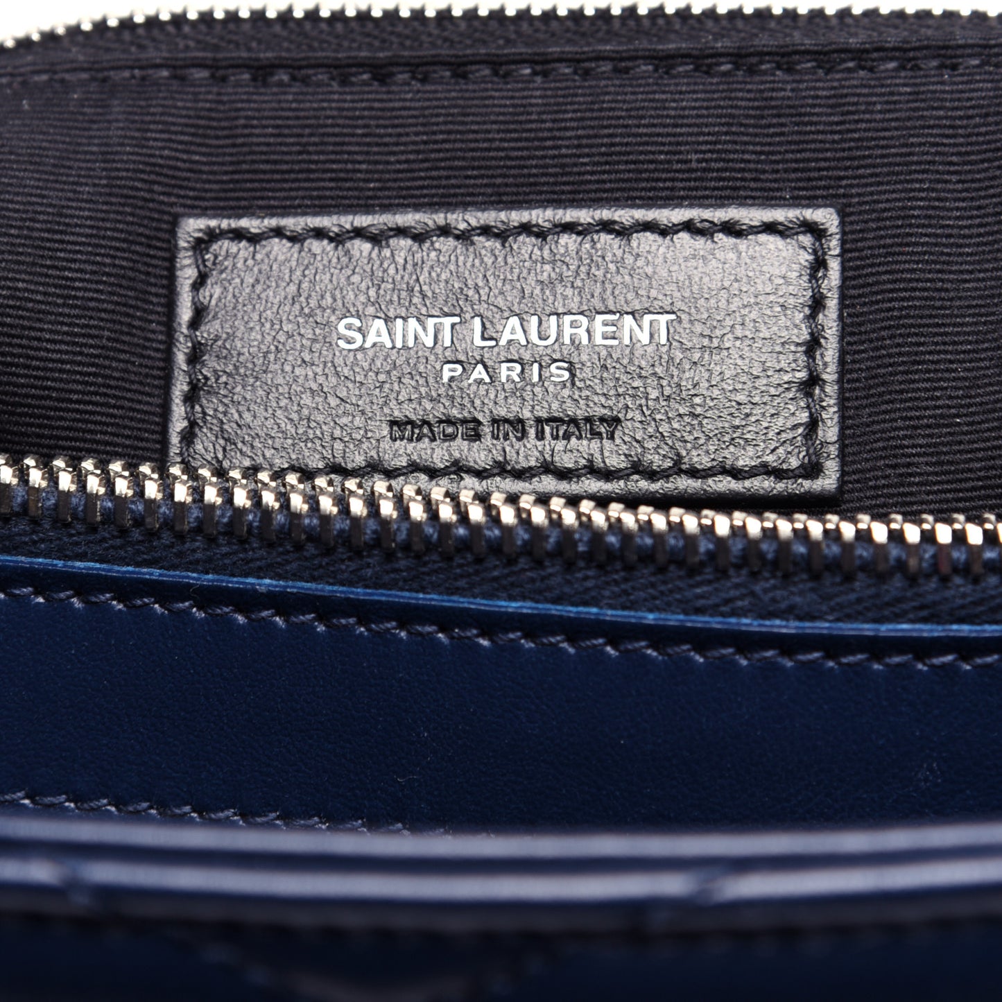 Calfskin Y Quilted Monogram Medium Loulou Chain Satchel Denim Blue