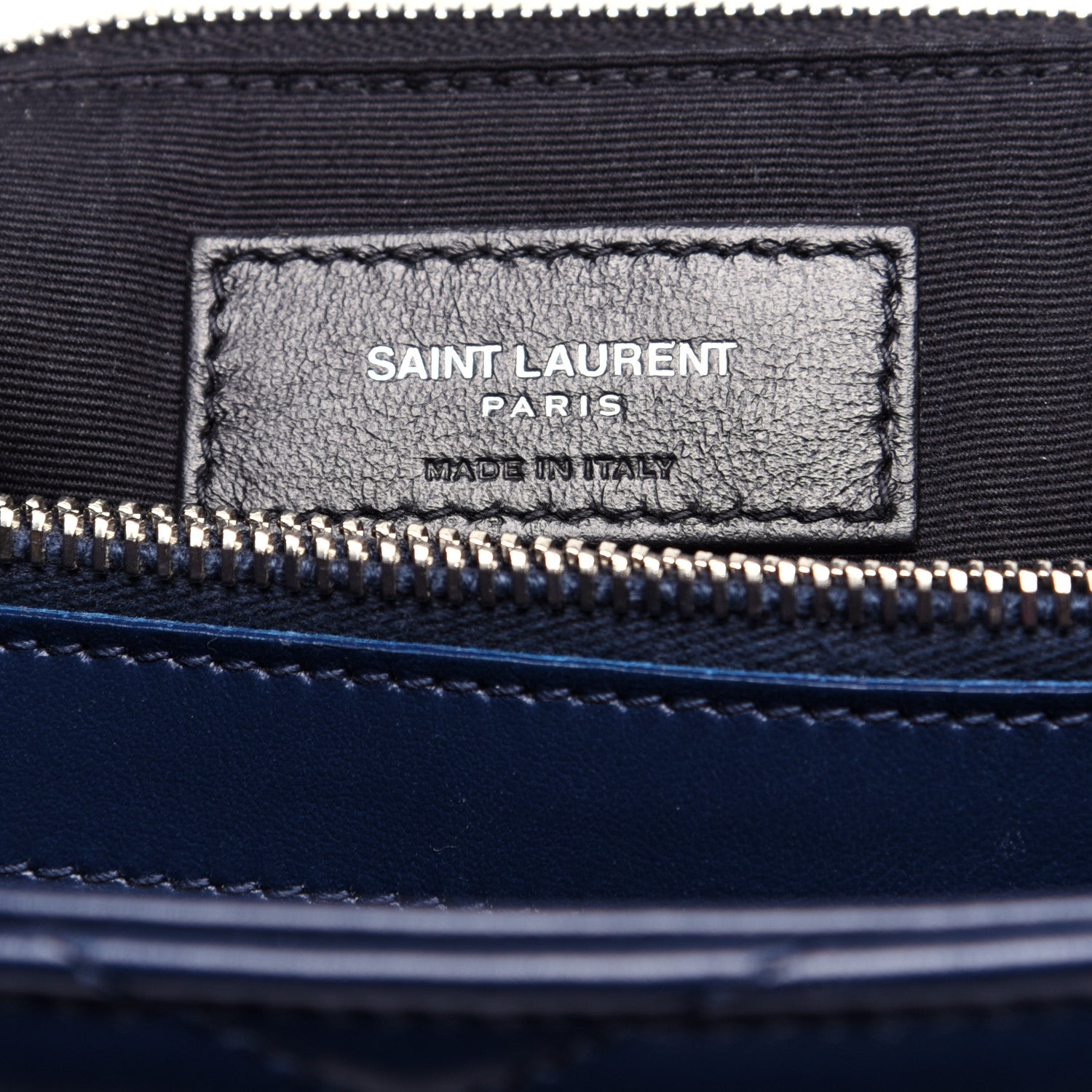 Saint Laurent Calfskin Y Quilted Monogram Medium Loulou Chain Satchel Denim Blue 9 of 16