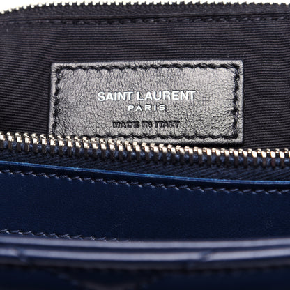 Saint Laurent Calfskin Y Quilted Monogram Medium Loulou Chain Satchel Denim Blue 9 of 16