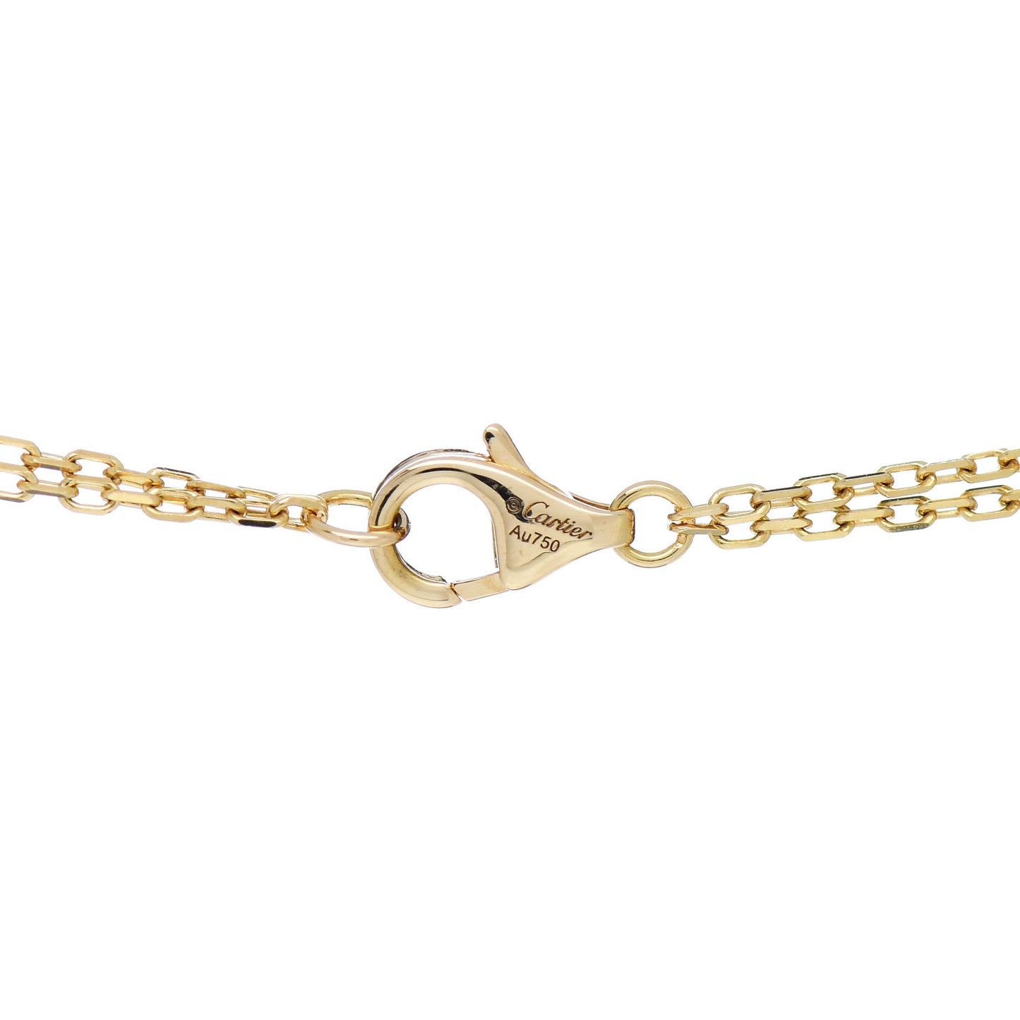 18K Yellow Gold 2 Diamond LOVE Necklace