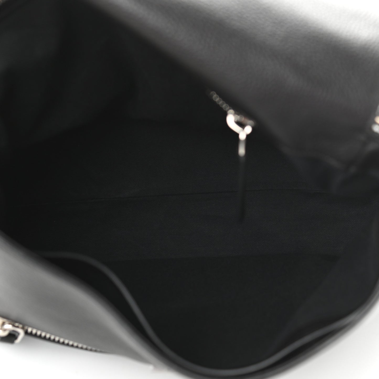 Grained Calfskin Medium Pandora Pure Flap Bag Black