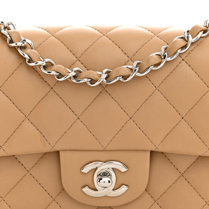 Chanel Lambskin Quilted Mini Rectangular Flap Dark Beige 8 of 13