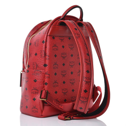 MCM Visetos Small Stark Backpack Ruby Red 3 of 8