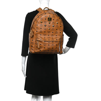 MCM Visetos Medium Sprinkle Stud Stark Backpack Cognac 2 of 9