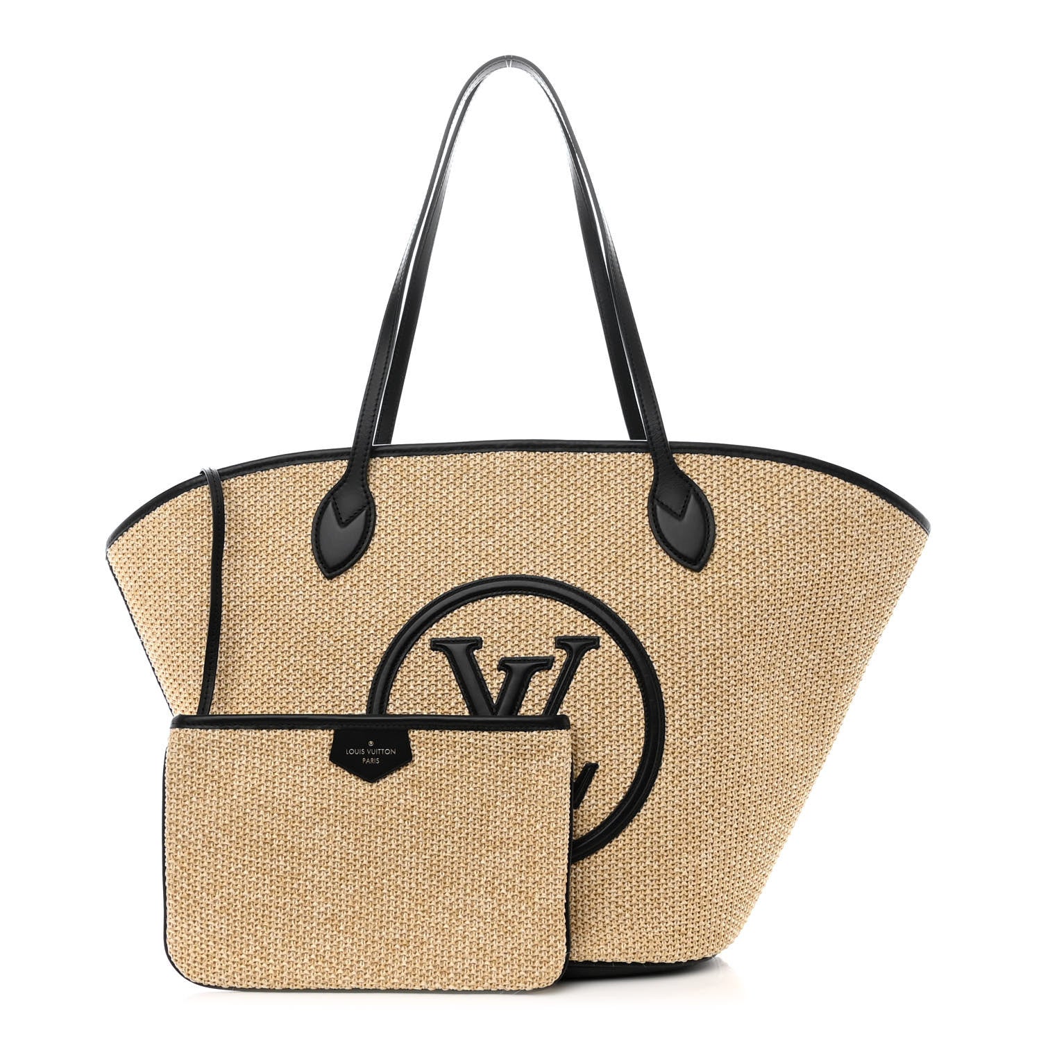 Louis Vuitton Raffia Saint Jacques Tote Black 1 of 11