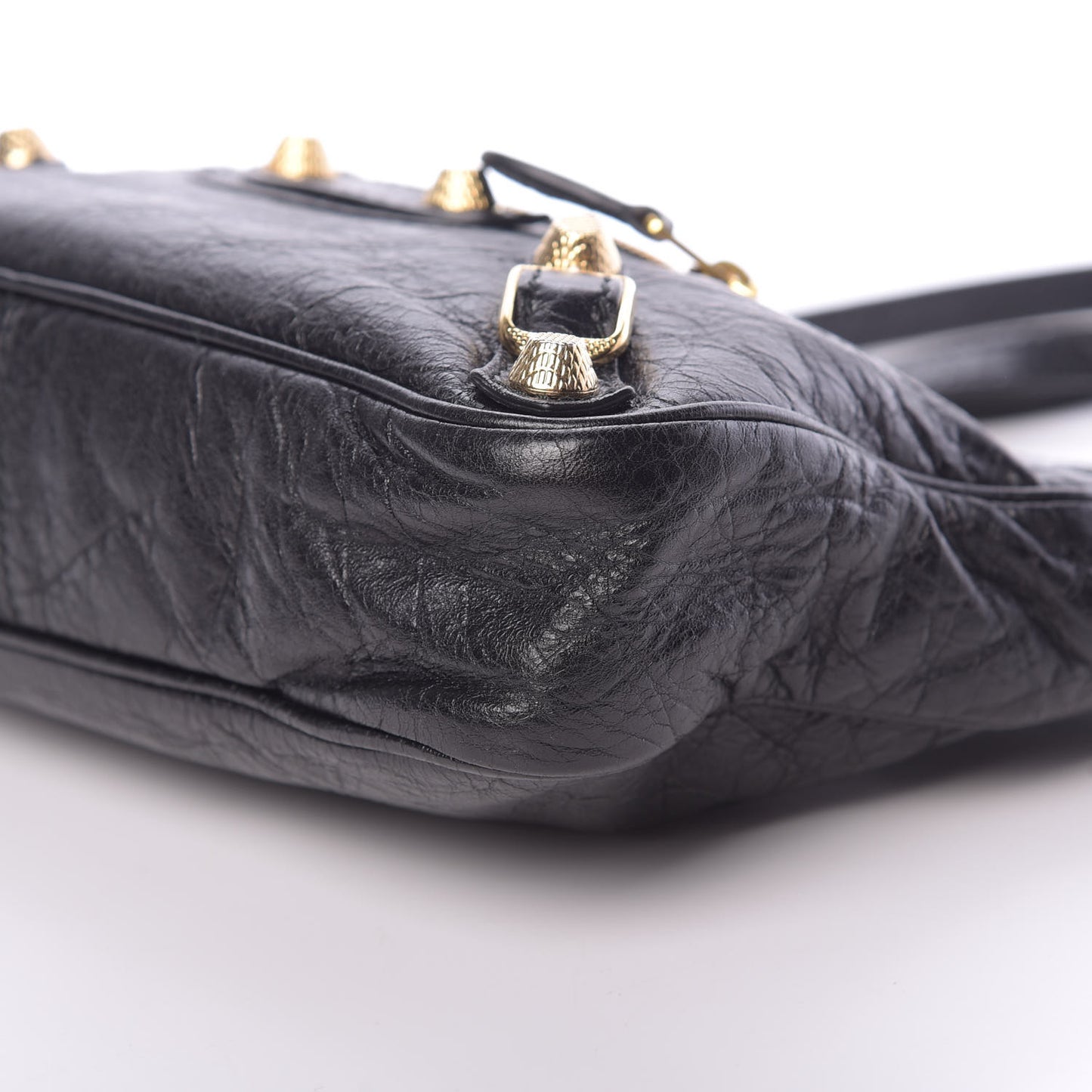 Agneau Giant 12 Gold Hardware Hip Black