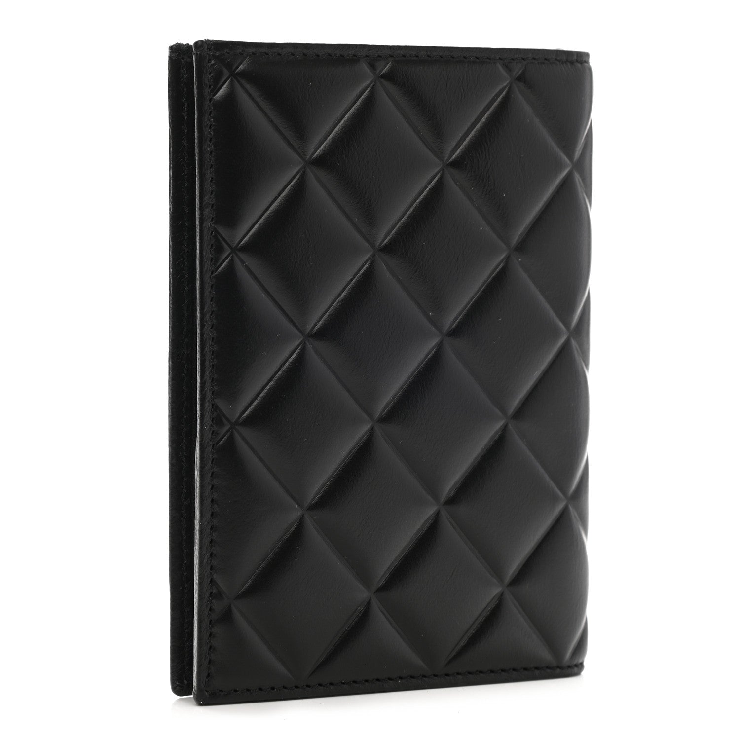 Chanel Calfskin Quilted Passport Holder Black 3 of 7