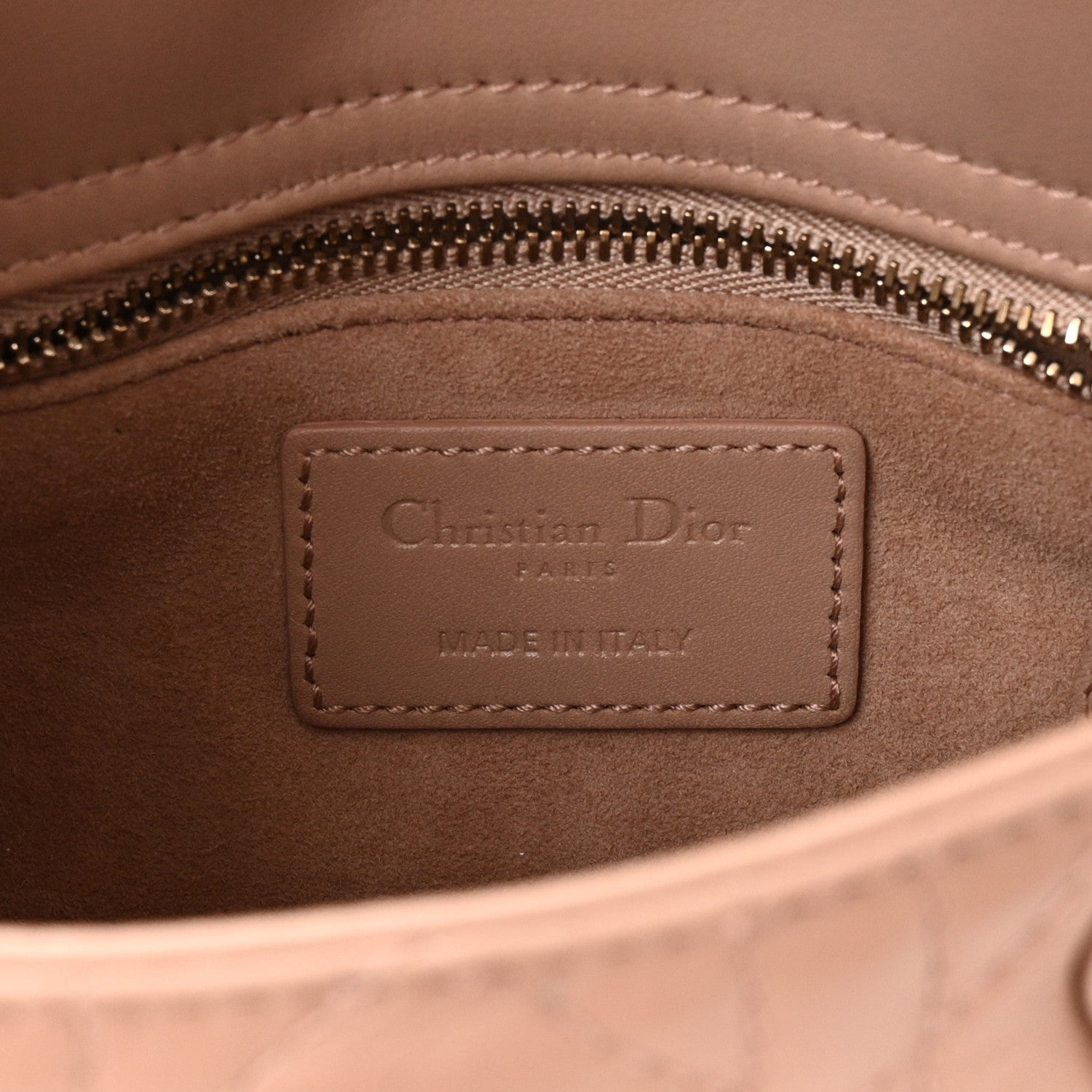 Christian Dior Ultra Matte Calfskin Cannage Mini Lady Dior Light Beige 6 of 10