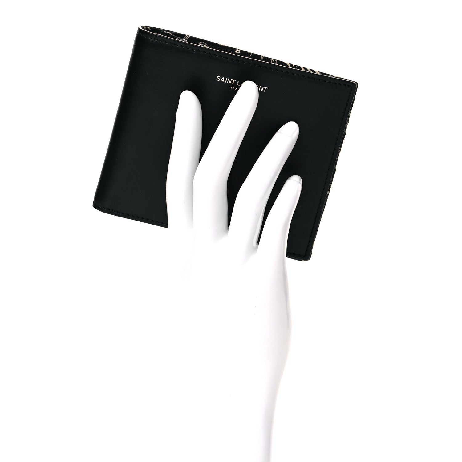 Saint Laurent Calfskin East West Wallet Black 2 of 10