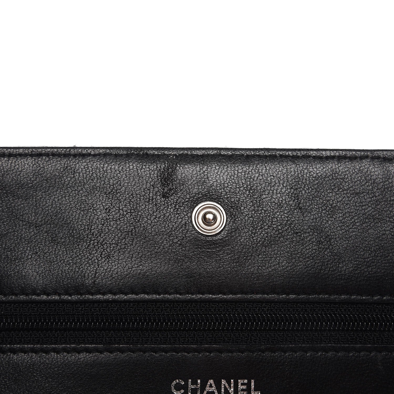 Chanel Lambskin Quilted Wallet On Chain WOC Black 9 of 19