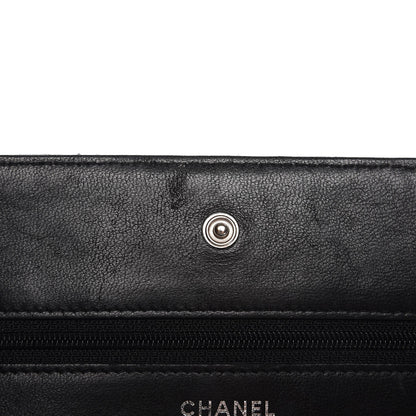 Chanel Lambskin Quilted Wallet On Chain WOC Black 9 of 19