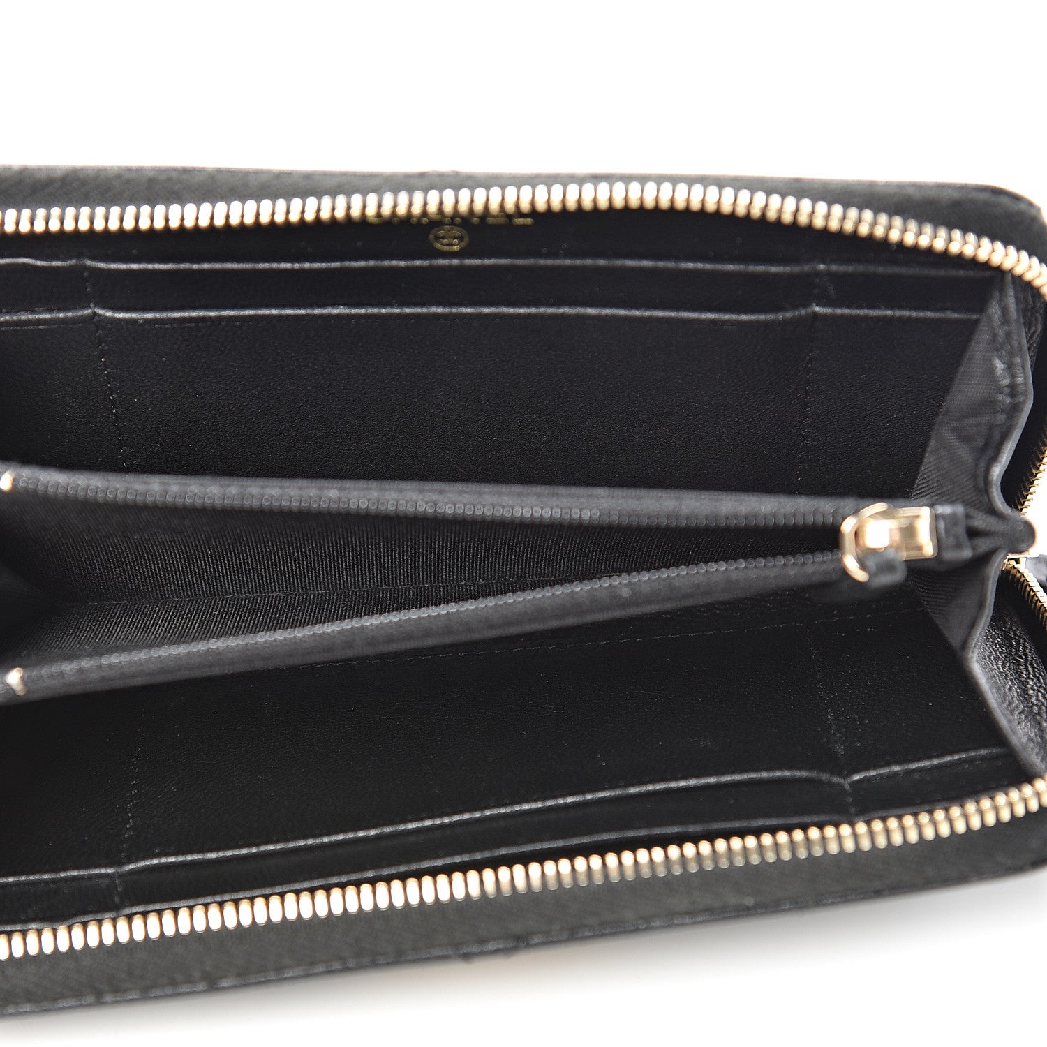 Chanel Lambskin Quilted 19 Zipped Wallet Black 4 of 11